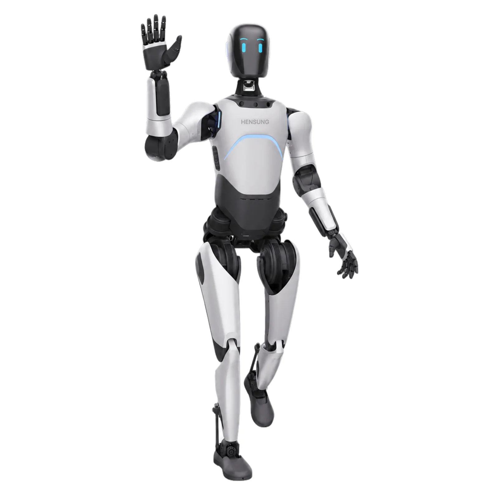 Hensung A2 Ultra humanoid robot waving on a white background