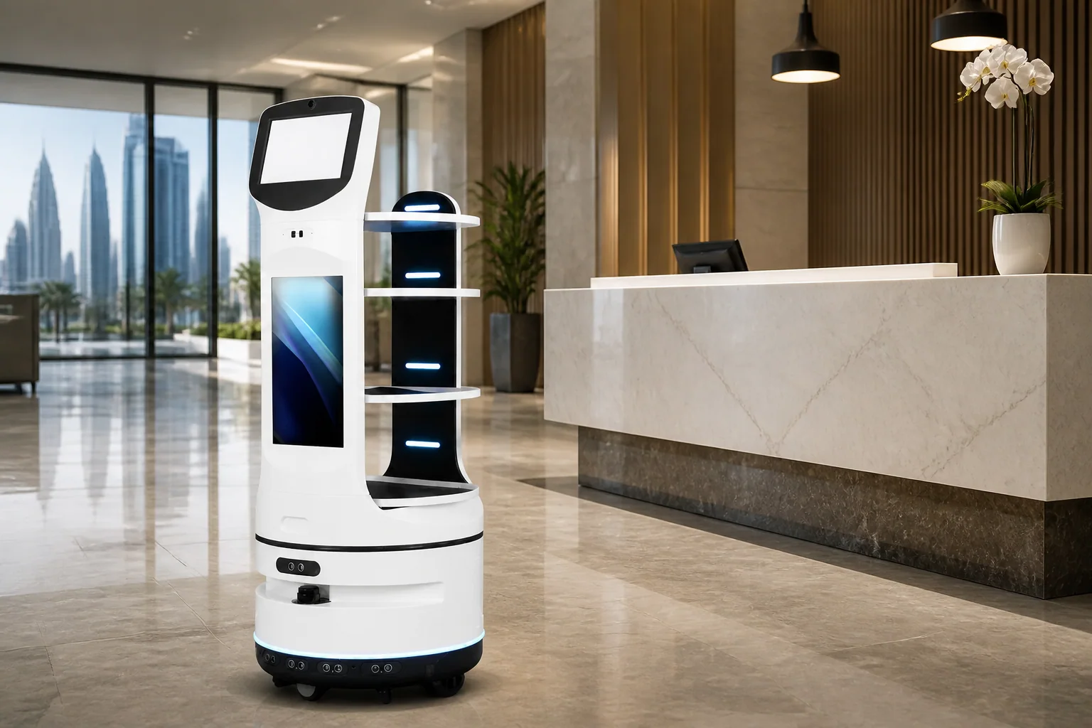 Reception Robots with a verified HENSUNG robot in its operating environment